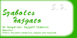 szabolcs hajgato business card
